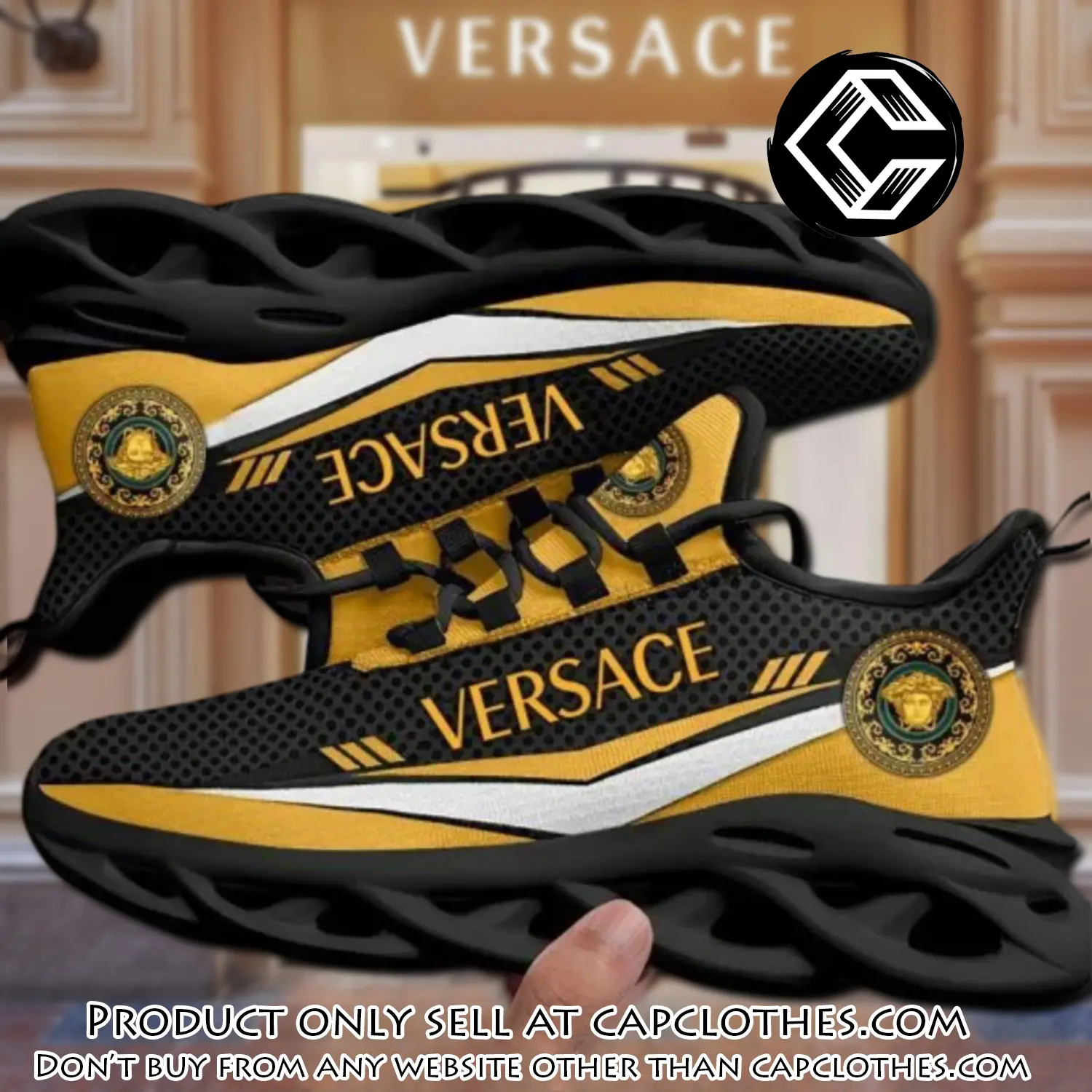 Versace medusa black premium max soul shoes luxury brand gifts for men women cc5233214